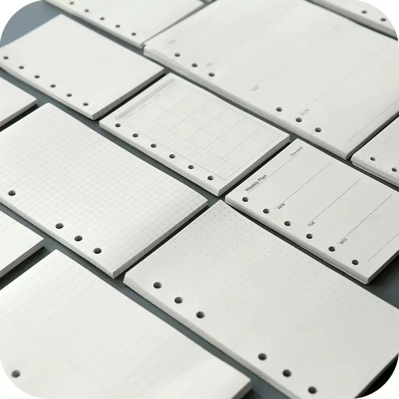 6-Hole Refill Paper Loose Leaf Planner Inserts